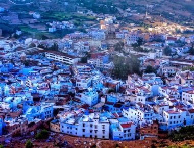 شهری به رنگ آبی آسمان در مراکش
